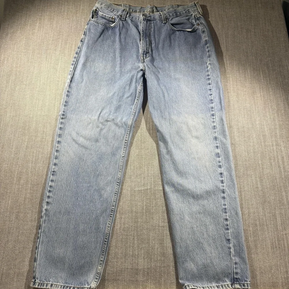 Levis 550 Jeans Mens 38x32 Blue Relaxed Tapered Denim Light Wash Classic